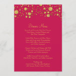 Menu Parties scintillant Gold Leaf Confetti Dot Elégant<br><div class="desc">Menu Dîner Correspondant pour dîner officiel, événements d'entreprise et réceptions haut de gamme REMARQUE : Il s'agit d'une invitation à plat, il n'y a pas de parties scintillant ou de feuille métallique utilisée. Les effets sont produits graphiquement. DESIGN COLLECTION : Fête élégante, pétillante, amusante dans les oeuvres? Ce faire-part de...</div>