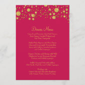 Menu Parties scintillant Gold Leaf Confetti Dot Elégant (Devant)