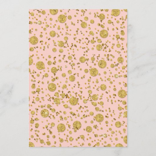 Menu Parties scintillant Gold Leaf Confetti Dot Elégant (Dos)