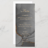 Menu Parties scintillant grise Alcool Encre Élégant men (Devant / Derrière)