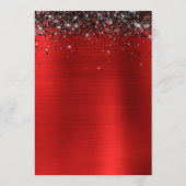 Menu Parties scintillant noire Red Foil Cocktails Bar (Dos)