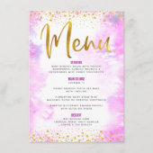 Menu Parties scintillant or bat mitzvah Phuile Chic Pin (Devant)