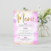 Menu Parties scintillant or bat mitzvah Phuile Chic Pin (Debout devant)