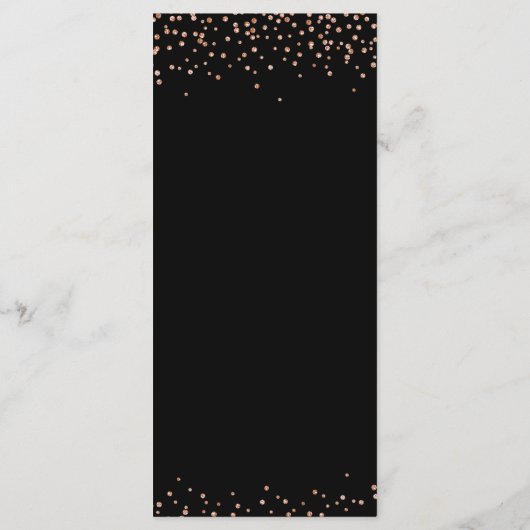 Menu parties scintillant rose en or scintillons Fête Me (Dos)