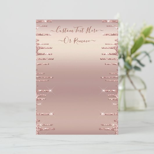 Menu Parties scintillant rose Gold Blush Éclairage Lect (Debout devant)