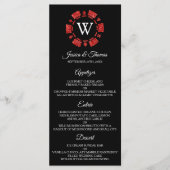 Menu Parties scintillant rouge Monogram Poker Chip Casi (Devant)