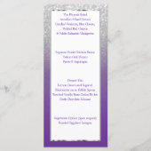 Menu Parties scintillant violet et argenté (Devant)