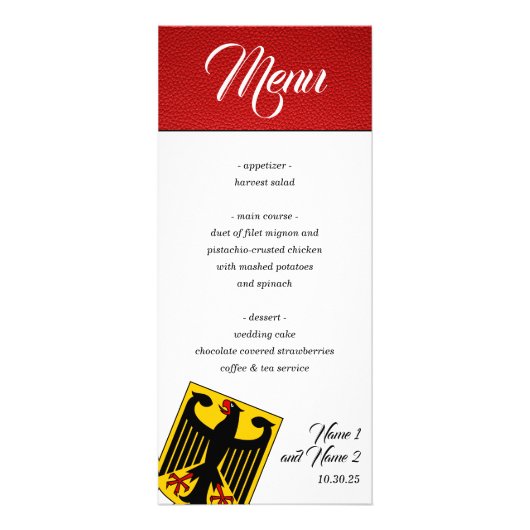 Menu Passport Allemagne rouge (Devant)