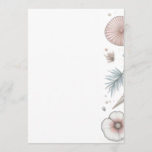 Menu Pastel Beach Wedding (Dos)