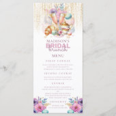 Menu Pastel Bridal Brunch Rose & Or (Devant)