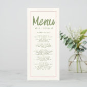 Menu Pastel écriture manuscrite typographie Retro Maria (Debout devant)