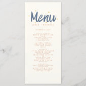 Menu Pastel écriture manuscrite typographie Retro Maria (Devant)