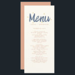 Menu Pastel écriture manuscrite typographie Retro Maria<br><div class="desc">Orange Dar blue Pastel Écriture manuscrite Typographie Retro Mariage Menu</div>