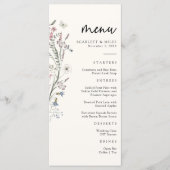 Menu Pastel Floral Mariage (Devant)