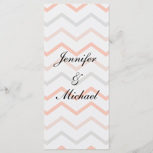 Menu Pastel Peach et crème géométrique (Dos)