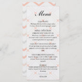 Menu Pastel Peach et crème géométrique (Devant / Derrière)