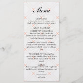 Menu Pastel Peach et crème géométrique (Devant)