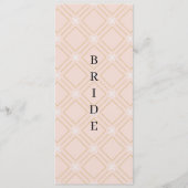 Menu Pastel Peach et Gold Géométrique Chaise Réservée (Devant)