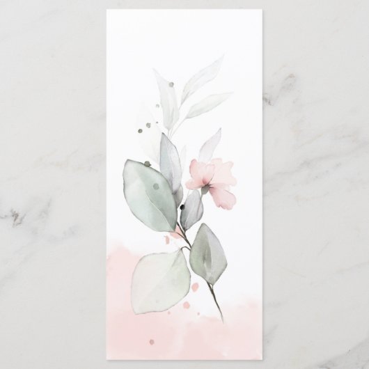 Menu Pastel Pink and Green Roses Wedding (Dos)