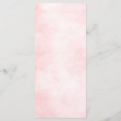 Menu Pastel Pink Blush Rose Floral Mariage botanique (Dos)