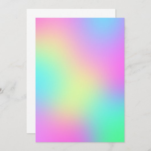 Menu Pastel Rainbow Colonnes Abstrait Blur Gradient Omb (Devant / Derrière)