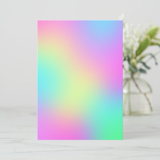 Menu Pastel Rainbow Colonnes Abstrait Blur Gradient Omb (Debout devant)