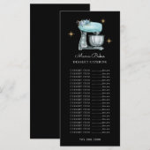 Menu Pâtissier Chef Pâtissier Aquarelle Ustensiles de C (Devant / Derrière)