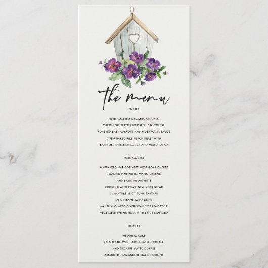 MENU PAYS BLANC MARIAGE FLEURIER RUSTIQUE (Devant)