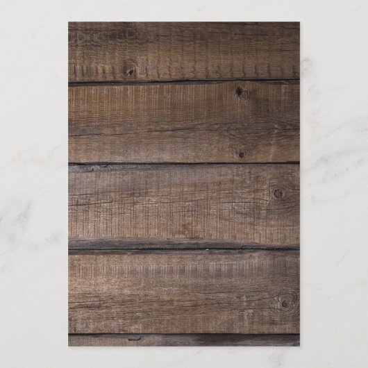 Menu Pays Bois Rustique La Nuit Avant Le Mariage (Dos)