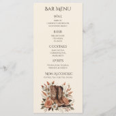 Menu Pays élégant moderne Occidental- Fleurs (Dos)