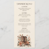 Menu Pays élégant moderne Occidental- Fleurs (Devant)
