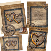 Menu Pays Ouest Mariage Twig Frame Wagon Wheel