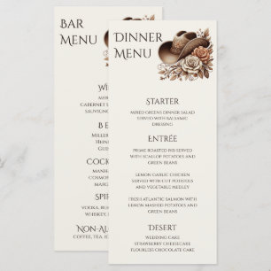 Menu Pays Western Cowgirl Casquette avec fleurs