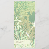 Menu Paysage forestier Mariage vert (Dos)