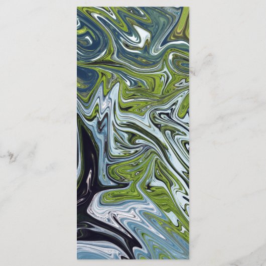 Menu Paysage minimal moderne Mariage artistique Abstrai (Dos)