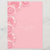 Menu Peach Chrysanthemum Vow Renouvellement 25 ans Invi (Dos)