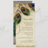 Menu Peacock & Feather Elegant Matching Dinner (Voorkant / Achterkant)