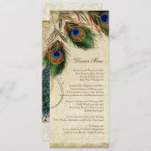 Menu Peacock & Feather Elegant Matching Dinner (Voorkant / Achterkant)