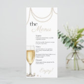 Menu Pearls et Prosecco élégant brunch nuptiale Douche (Debout devant)