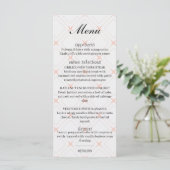 Menu Pêche pastel et géométrique crème (Debout devant)