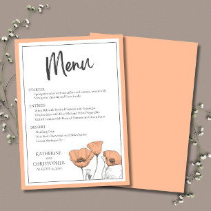 Menu Pêcher les pépites florales Mariage élégant