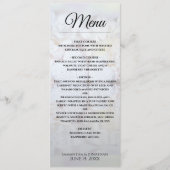 Menu Peines blanches et Coeurs réfléchissants Mariage é (Devant)