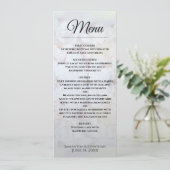Menu Peines blanches et Coeurs réfléchissants Mariage é (Debout devant)