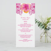 Menu Penseded Hibiscus Floral Wedding (Staand voorkant)