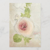  menu Peony Flower Elegant Floral (Achterkant)