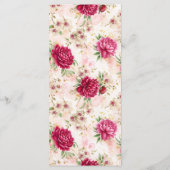 Menu Peony & Orchid Garden Floral Glam Wedding  (Dos)