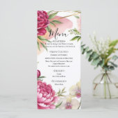 Menu Peony & Orchid Garden Floral Glam Wedding  (Debout devant)