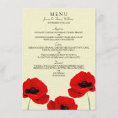 Menu Pépites d'aquarelle rouge Collection de Mariages f (Devant)