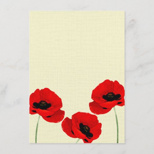 Menu Pépites d'aquarelle rouge Collection de Mariages f (Dos)