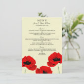 Menu Pépites d'aquarelle rouge Collection de Mariages f (Debout devant)